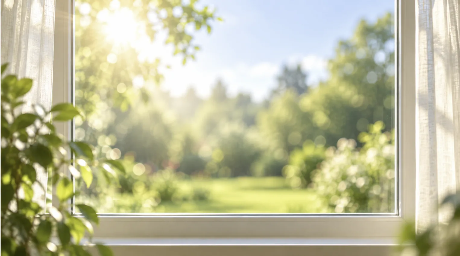 Sunlight through freshly cleaned windows in a Hampton Roads home